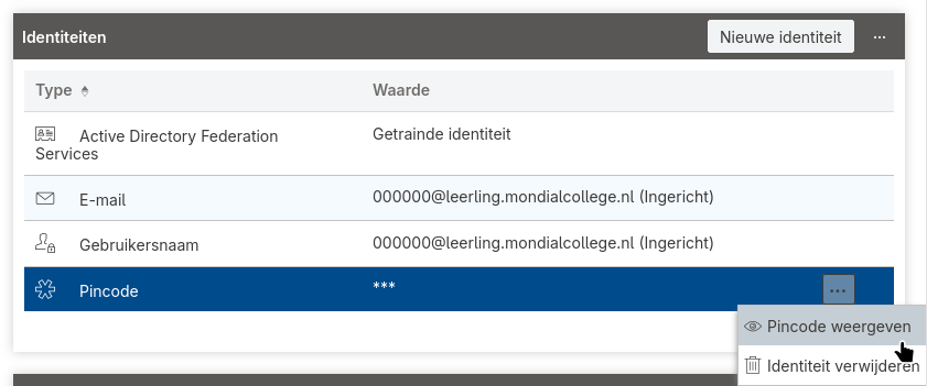 Printcode vinden